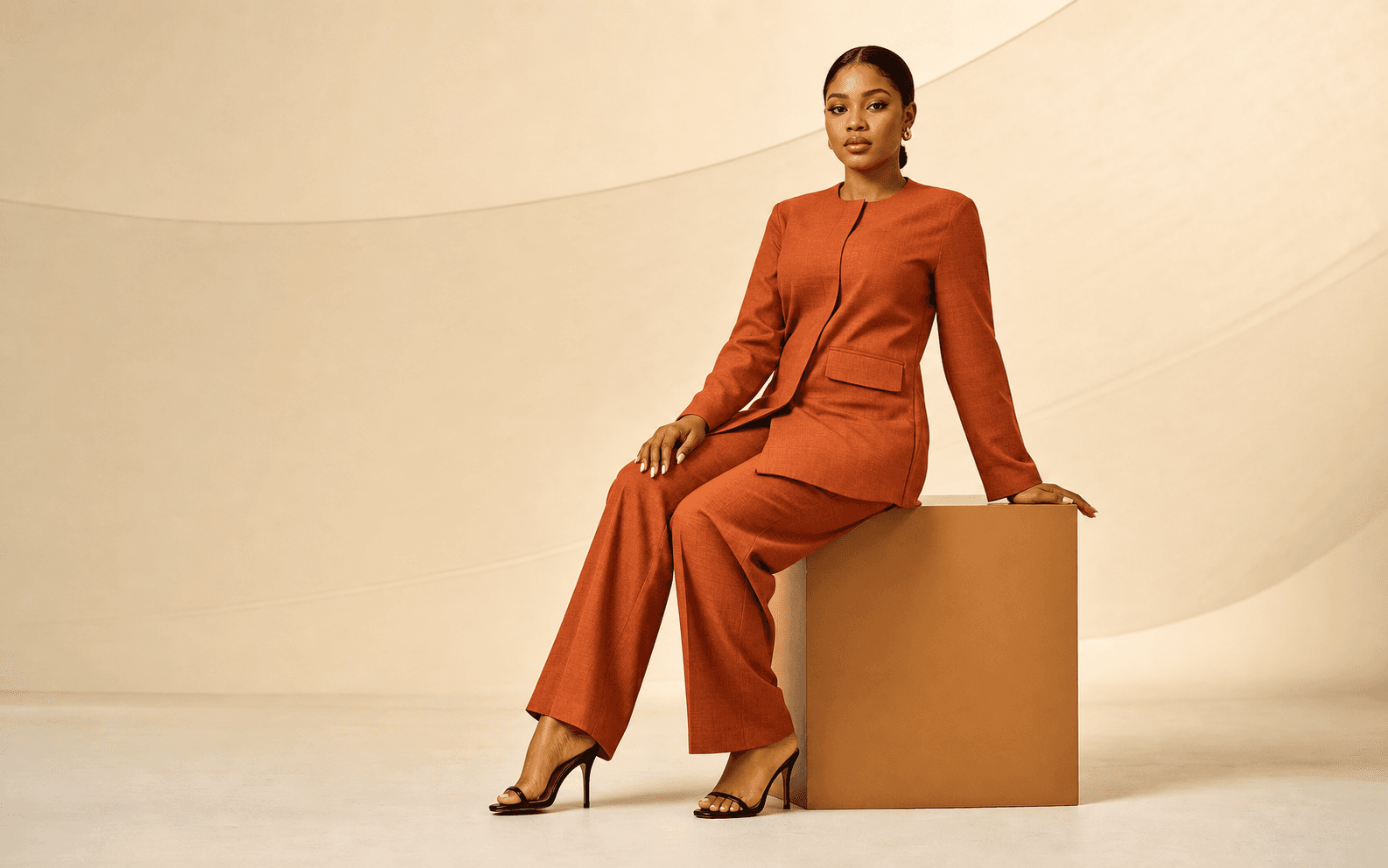 Shessa Made It terracotta ready-to-wear set
